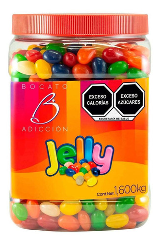 Carámelo Jelly Bocato Sabores Surtido Vitrolero 1600g