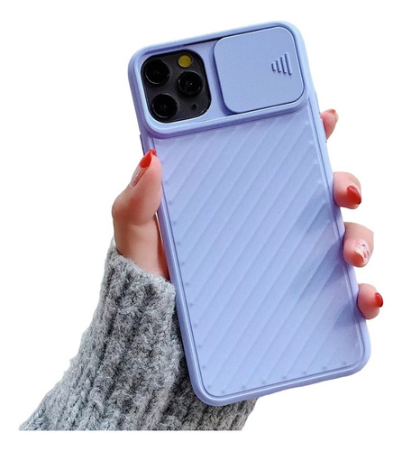 Kit Funda Protector Cámara Deslizante Lila Para iPhone 6 6s