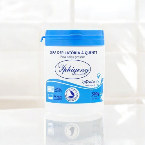 Cera Depilatória Menta 500g Iphigeny
