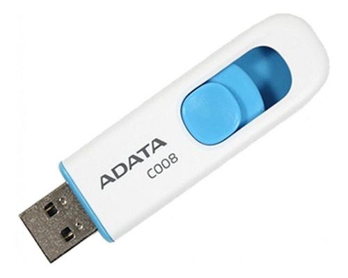 Pendrive Adata C008 64GB 2.0 blanco y azul