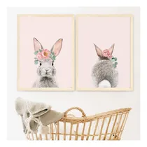 Comprar Set X2 Cuadros Infantiles Conejito - 30x40 Cm Completos!