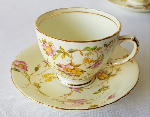 Juego Taza Y Plato De Té Porcelana Inglesa Sutherland (1936)