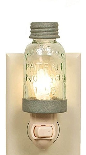 Luz De Noche Rustica Mini Mason Jar Country En Barn Roof Co