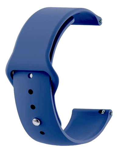 Malla De 20mm Con Boton Acero Para Amazfit Bip 3 Gts 2 3 4 Mini Colmi P8 V23 C60 P61 P8 Plus T98 Samsung Watch 3 4 5 6 7 Generica Marca Miaband Azul Oscuro