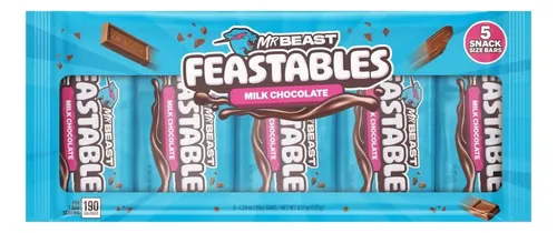 Feastables Kit C/ 5 De 35g Mr Beast Chocolate Ao Leite