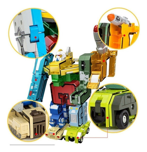 Paquete De 10 Números De Equipo Transformer Robot Toy Kids