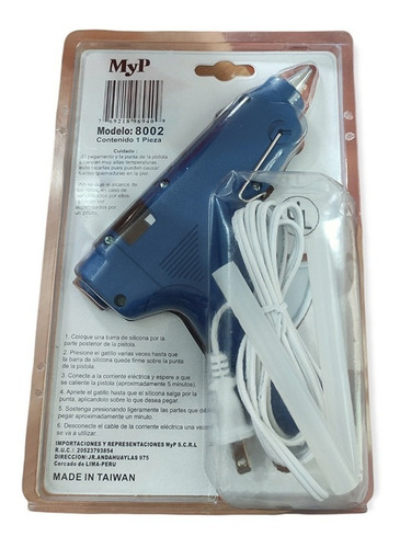 Pistola Para Aplicar Silicona Myp 8002 40w 60hz Azul