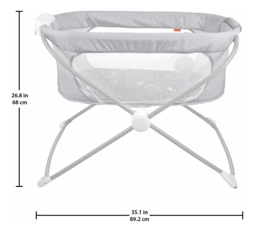 Fisher-price Cuna Moisés Portátil Con Melodias Y Vibraciones