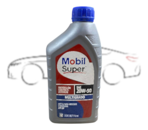 1 Litro Aceite Para Motor Mobil 20w50 Multigrado Mineral
