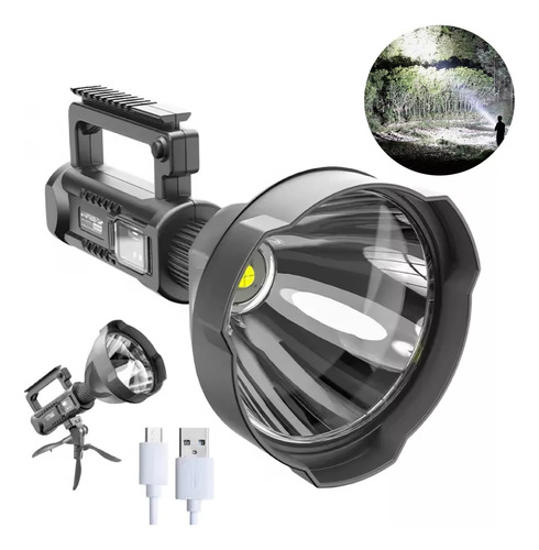 Linterna Reflector Con Tripode Busca Huella Recargable Led Veoquiero