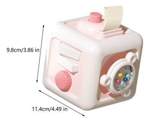 Montessori Busy Cube Activity Cube Infantil Habilidades Rosa