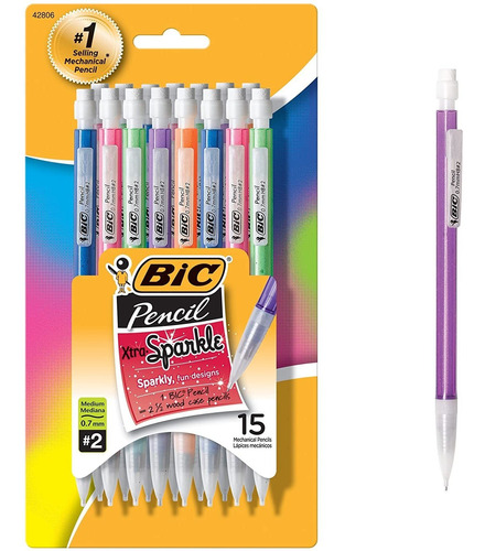 Bic Lápiz Mecánico Xtra-sparkle De Punta Media (0.028 In), D