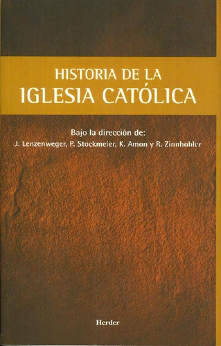 Libro Historia De La Iglesia Católica De Josef Lezenweger Pe