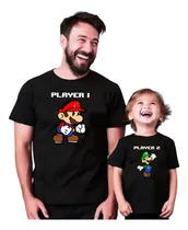 Comprar Kit 2 Camisetas Pai Filho Jogo Player Mario Dia Dos Pais