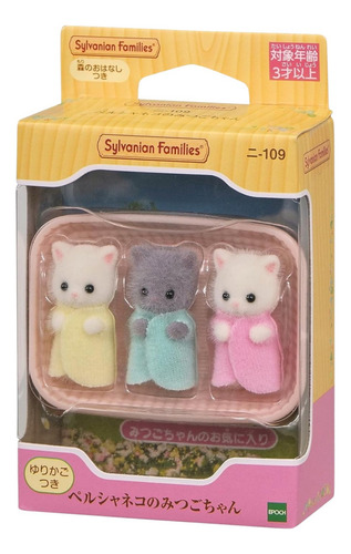 Trillizos Gatos Persa Sylvanian Families Gato Persa Original
