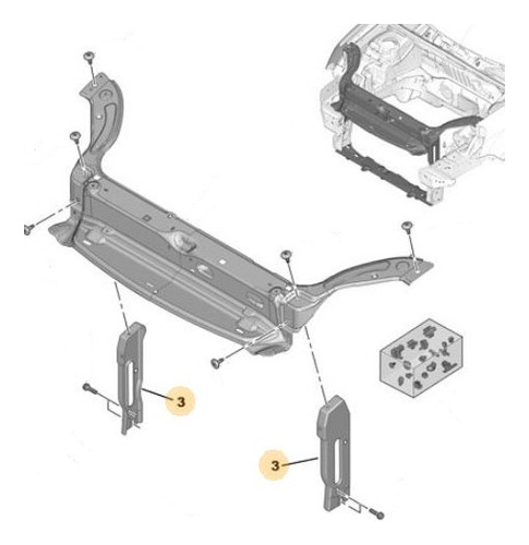 Soporte Der. Fachada Del. Peugeot 7213nq