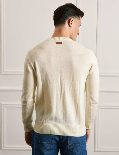 Sweater Hombre Brooksfield Cuello Redondo Tejido Lana 4076b