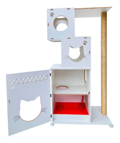 Torre Árvore Brinquedo Cama Toca Arranhador Gato - Zion