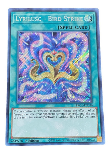 Yugioh! Lyrilusc - Bird Strike Brol-en036 Secret