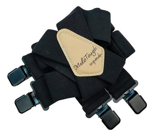 Tirantes Para Hombres Melotough Elastico 5 Cms Negro