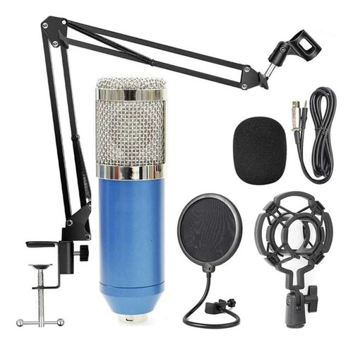 Kit Micrófono Estudio Condensador Profesional Soporte Brazo