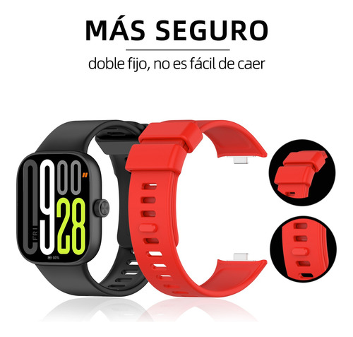 5 Correas Silicona Para Redmi Watch 5 4 Xiaomi Band 9 8 Pro Combo 2