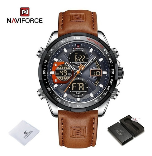 Reloj Deportivo Naviforce For Hombre, Reloj De Piel