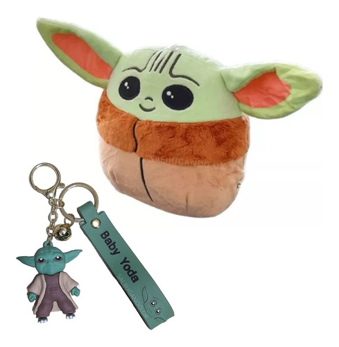 Peluche Baby Yoda 16 Cm + Llavero Grogu Muñeco Importado 