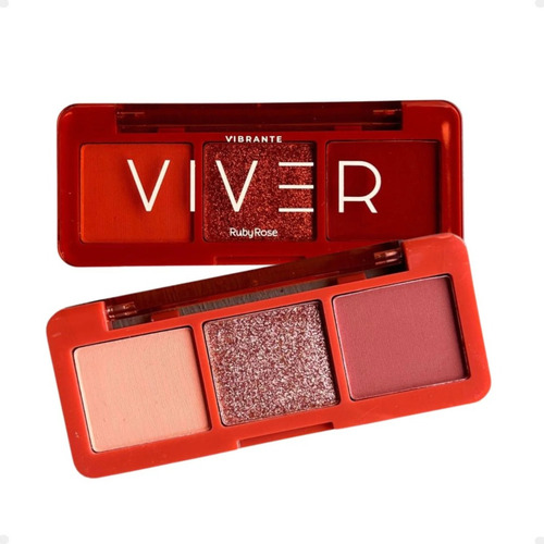 Paleta Sombras Ojos Viver Ruby Rose- Sin Gluten- Vegano
