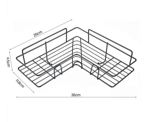 Soporte Esquinero Adhesivo Hierro Multifuncion Baño Y Cocina