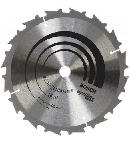 Disco De Sierra Circular Optiline 184mm (7-1/4) 16d Bosch Color 283165