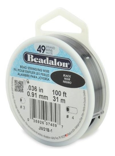 Alambre - Beadalon 49-strand 0.036  (0.91 Mm) 100 Ft (30.5 M