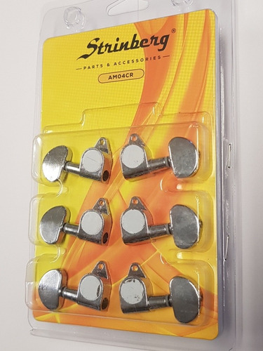 Imagem 2 de 2 de Tarraxa Strinberg Am04cr Violão Aço 3+3