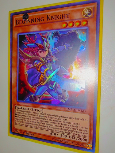 Yugioh! Beginning Knight Super Rare Mp16-en123 1st Edition