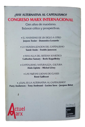 Hay Alternativa Al Capitalismo? Congreso Marx Internacional (Usado)