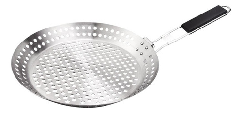 Parrilla Para Barbacoa Con Asa Plegable Perforada, Sartén