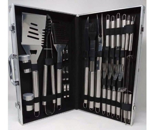 Set De 26 Utensilios Para Barbacoa Bbq26  Acero Inoxidable