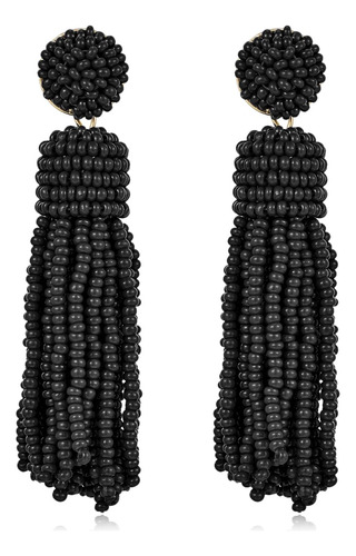 Tovaba Pendientes De Cuentas Negras Pendientes Bohemios Para
