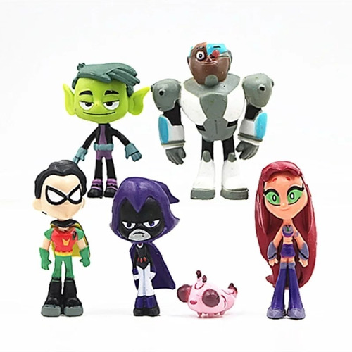 Figura Set/6 Teen Titans Go! Dc Super Heroes X6