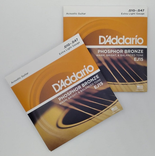 Paquete De Dos Encordaduras Ej15 D'addario 