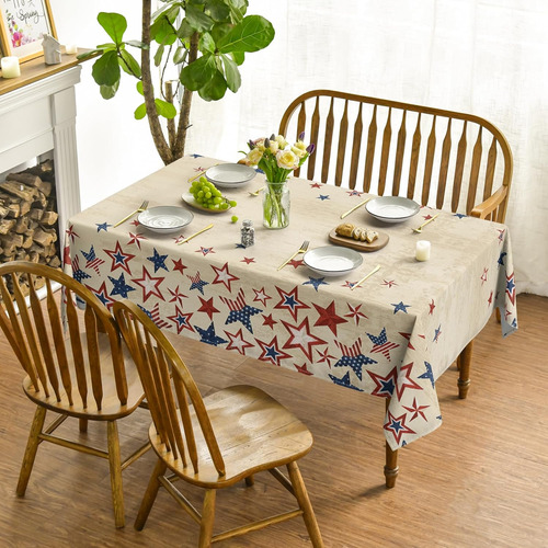 Mantel Rectangular Patriotico 132x178 Cm Lavable