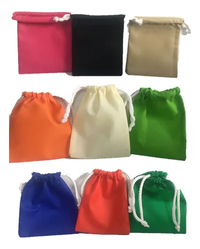 50 Bolsas Tula Cierre Reutilizable Tela Estampada 25cmx25cm