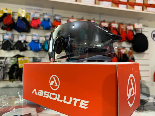 Oculos Ciclismo Bike Absolute Prime Sl Vermelho Lente Uv 400 Cor Vermelho