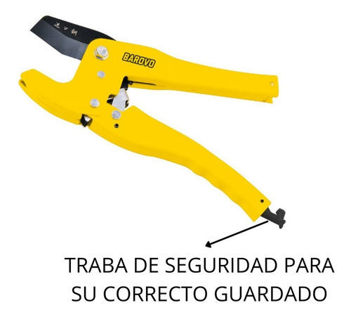 Imagen 4 de 10 de Corta Caño Tijera Tubo Pvc Termofusión 42 Mm Barovo Plomero