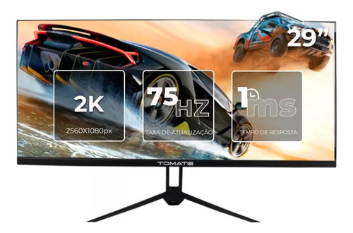 Monitor 29 Polegadas Led 2k Ips Displayport Gaming 75hz 1ms Cor Preto 127/220v