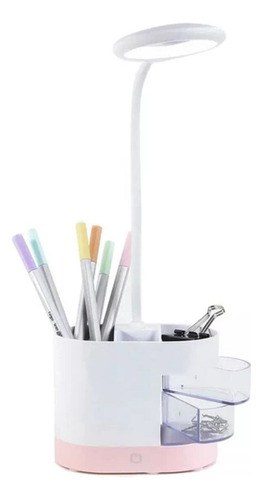 Lampara Flexible De Mesa Y Escritorio Con Porta Lapices Usb