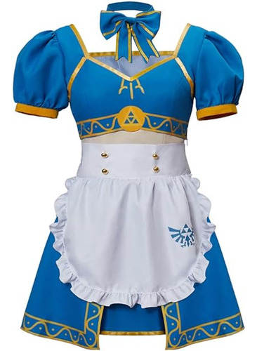 Disfraz Princesa Zelda Sirvienta Francesa Uniforme Niña Escu