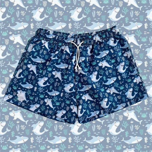 Traje De Baño Hombre Tiburón Pecora Short Malla
