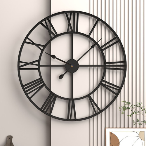 Reloj De Pared De Hierro Para Sala De Estar Retro