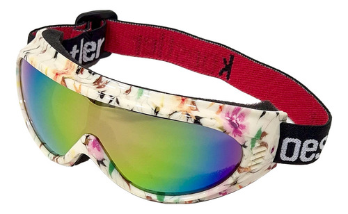 Antiparra Nieve Niño Uv Frc Colores Infantil Ski Lente Tornasol Armazón Flores 3